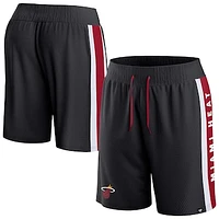 Men's Fanatics Black Miami Heat Referee Iconic Mesh Shorts