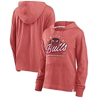 Women's Fanatics Red Chicago Bulls Full Steam Slub Hoodie T-Shirt