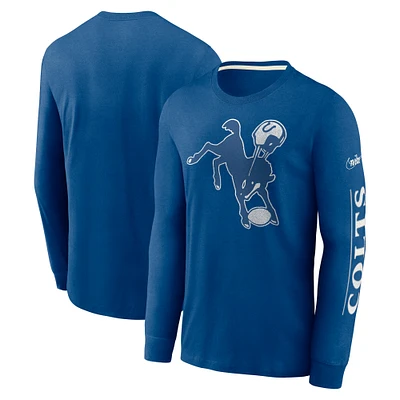 Men's Nike Royal Indianapolis Colts Fashion Tri-Blend Long Sleeve T-Shirt