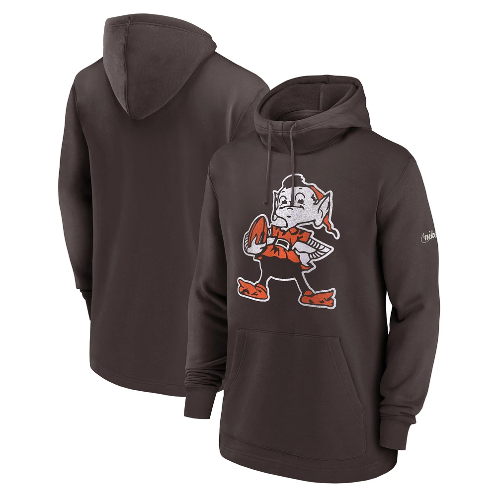 Men's Nike Brown Cleveland Browns Classic Pullover Hoodie