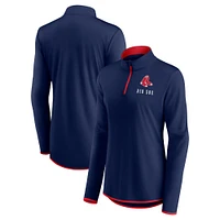 Women's Fanatics Navy Boston Red Sox Worth The Drive Quarter-Zip Jacket