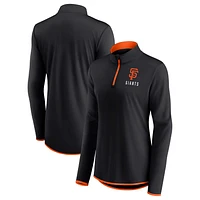 Women's Fanatics Black San Francisco Giants Worth The Drive Quarter-Zip Jacket