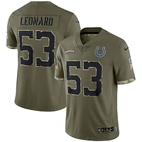 Men's Nike Shaquille Leonard Olive Indianapolis Colts Salute To Service Limited Jersey