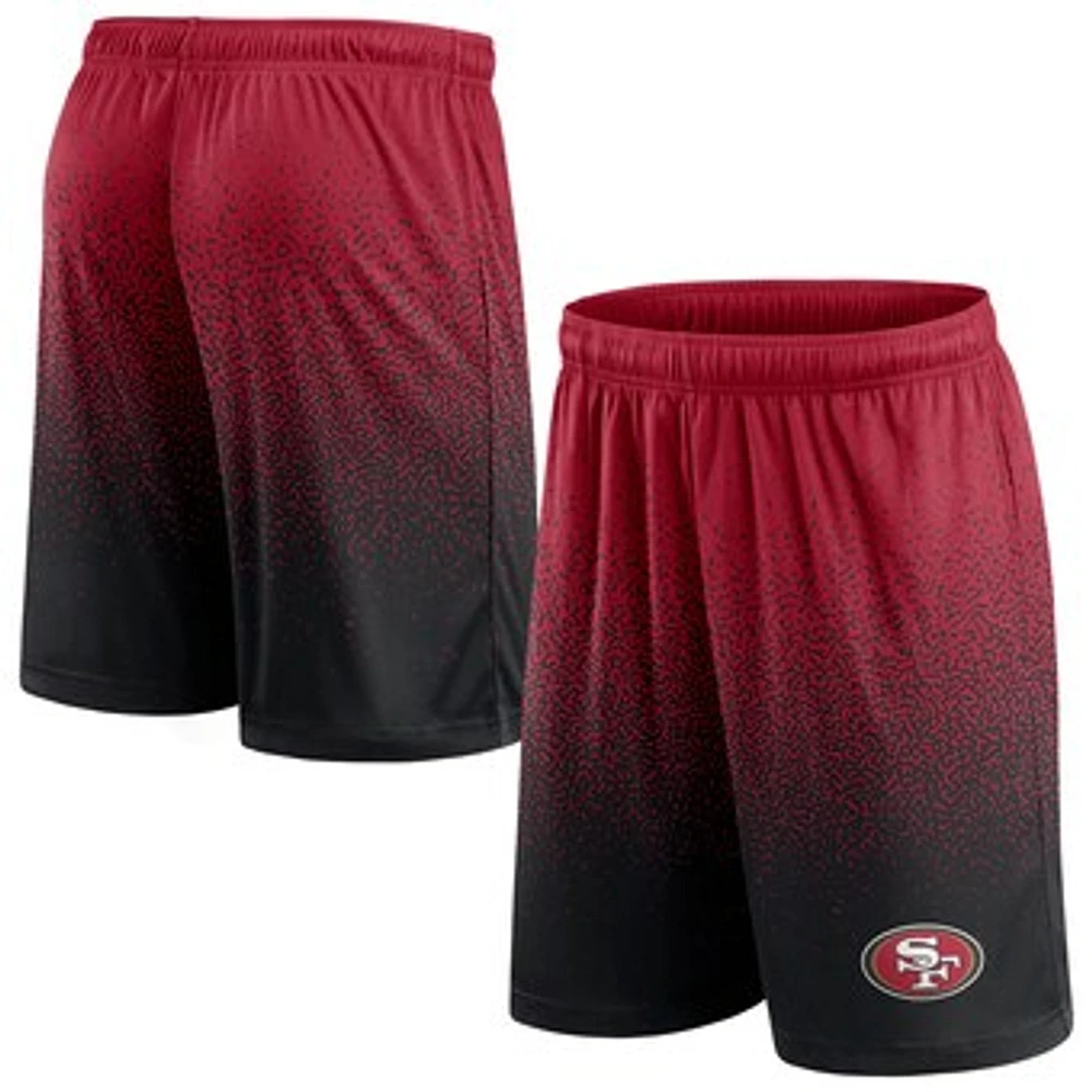 Men's Fanatics Scarlet/Black San Francisco 49ers Ombre Shorts