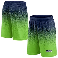 Men's Fanatics College Navy/Neon Green Seattle Seahawks Ombre Shorts