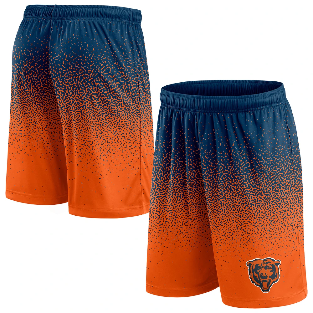 Men's Fanatics Navy/Orange Chicago Bears Ombre Shorts