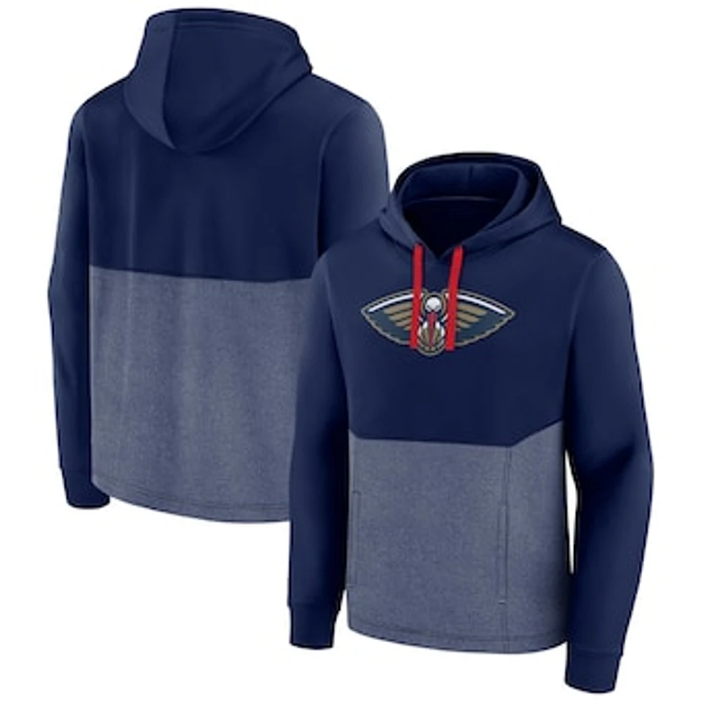 Men's Fanatics Navy New Orleans Pelicans Winter Camp Pullover Hoodie