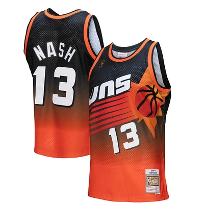 Men's Mitchell & Ness Steve Nash Black/Orange Phoenix Suns - 1996/97 Fadeaway Swingman Player Jersey