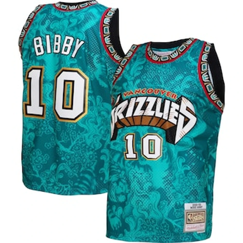 Men's Mitchell & Ness Mike Bibby White Vancouver Grizzlies 1998/99 Hardwood Classics Lunar New Year - Swingman Jersey