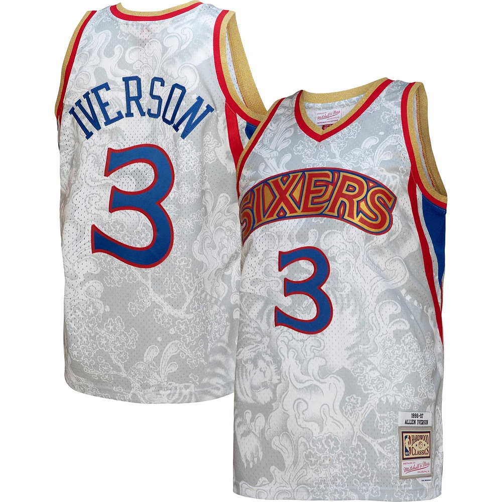 Men's Mitchell & Ness Allen Iverson Philadelphia 76ers 1996/97 Hardwood Classics Lunar New Year