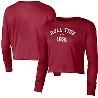 Women's Nike Crimson Alabama Crimson Tide Est. Cropped Long Sleeve T-Shirt