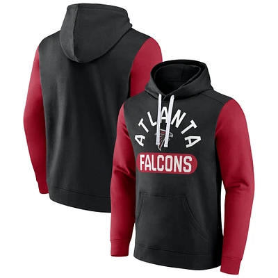 Men's Fanatics Black Atlanta Falcons Extra Point Pullover Hoodie