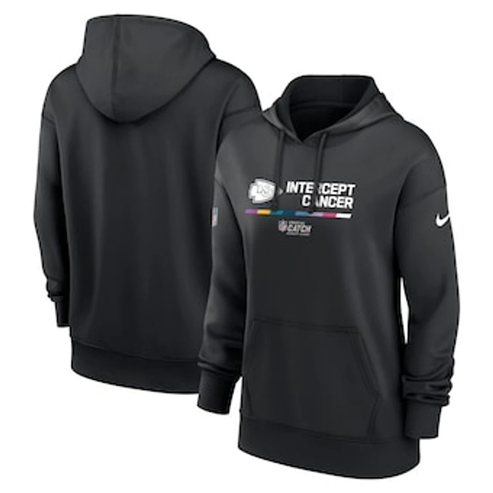 Women's Nike Black Kansas City Chiefs 2022 NFL Crucial Catch - Therma Performance Pullover Hoodie