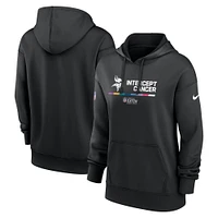 Women's Nike Black Minnesota Vikings 2022 NFL Crucial Catch - Therma Performance Pullover Hoodie