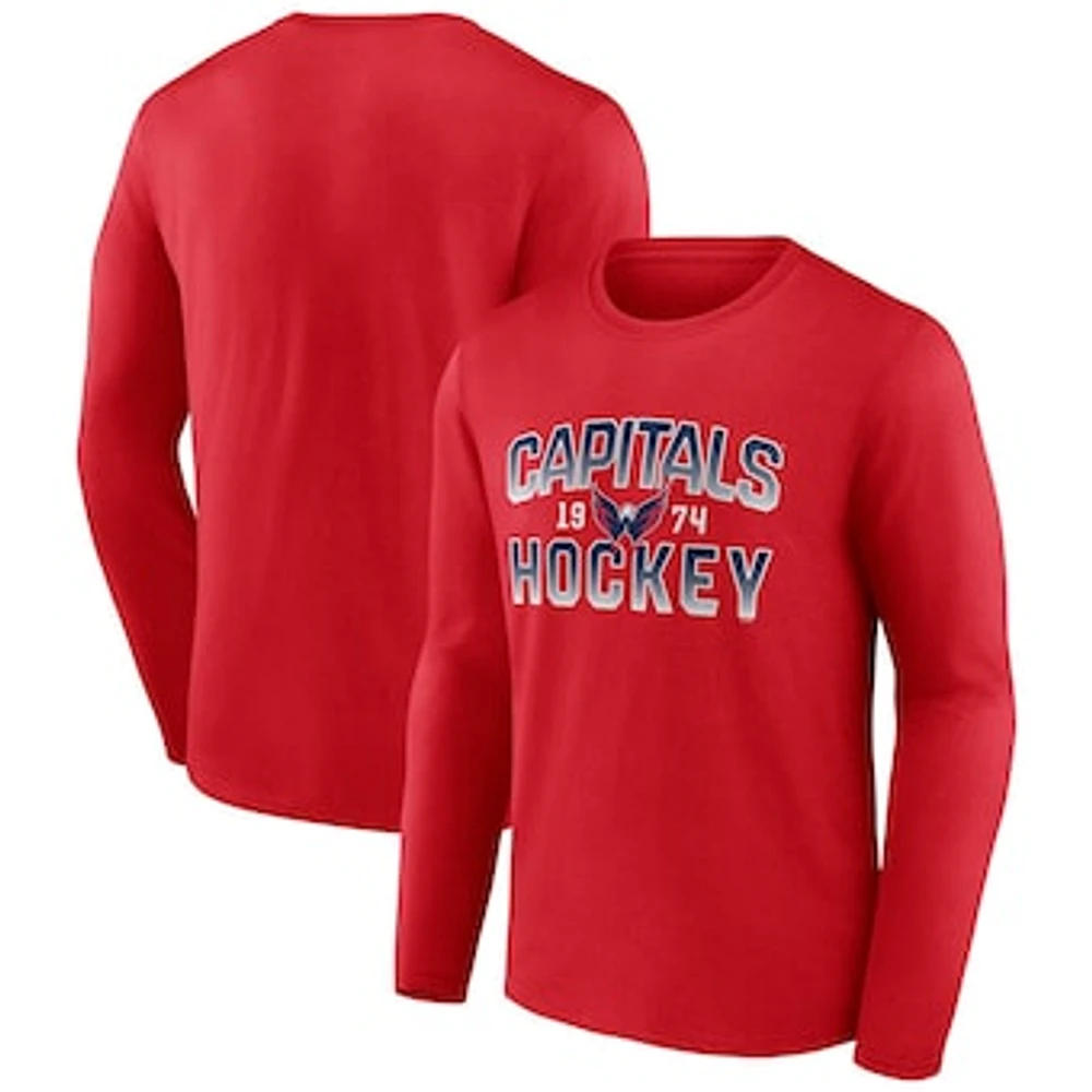 Men's Fanatics Red Washington Capitals Skate Or Die Long Sleeve T-Shirt