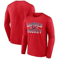 Men's Fanatics Red Washington Capitals Skate Or Die Long Sleeve T-Shirt