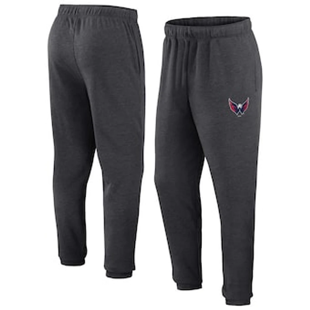 Men's Fanatics Heather Charcoal Washington Capitals Form Tracking Sweatpants