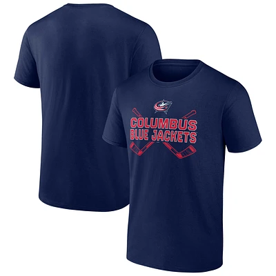 Men's Fanatics Navy Columbus Blue Jackets Ice Monster T-Shirt