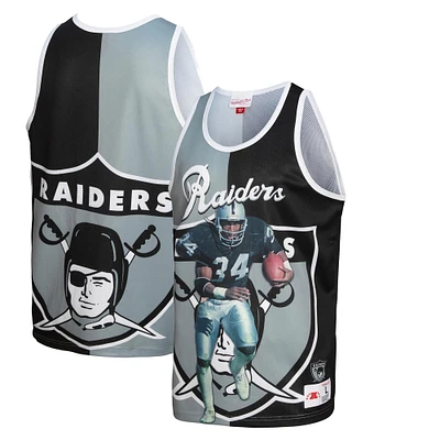 Men's Mitchell & Ness Bo Jackson Black/Silver Los Angeles Raiders Player - Tank Top