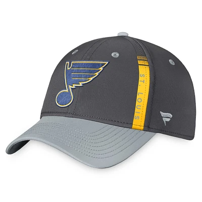 Men's Fanatics Charcoal/Gray St. Louis Blues Authentic Pro Home Ice Flex Hat