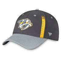 Men's Fanatics Charcoal/Gray Nashville Predators Authentic Pro Home Ice Flex Hat