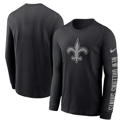 Men's Nike Black New Orleans Saints RFLCTV - Long Sleeve T-Shirt