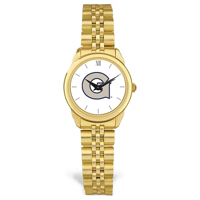 Women's Gold Georgetown Hoyas Medallion Rolled Link Bracelet Wristwatch