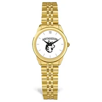 Women's Gold Northeastern Huskies Medallion Rolled Link Bracelet Wristwatch