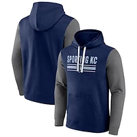 Men's Fanatics Navy Sporting Kansas City To Victory Pullover Hoodie