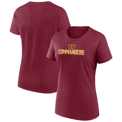 Women's Fanatics Burgundy Washington Commanders Fundamental Base - T-Shirt