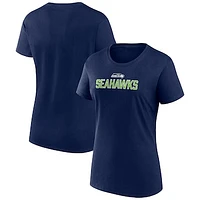 Women's Fanatics College Navy Seattle Seahawks Fundamental Base - T-Shirt