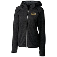 Women's Cutter & Buck Heathered Charcoal Wisconsin-Milwaukee Panthers Mainsail Full-Zip Hoodie