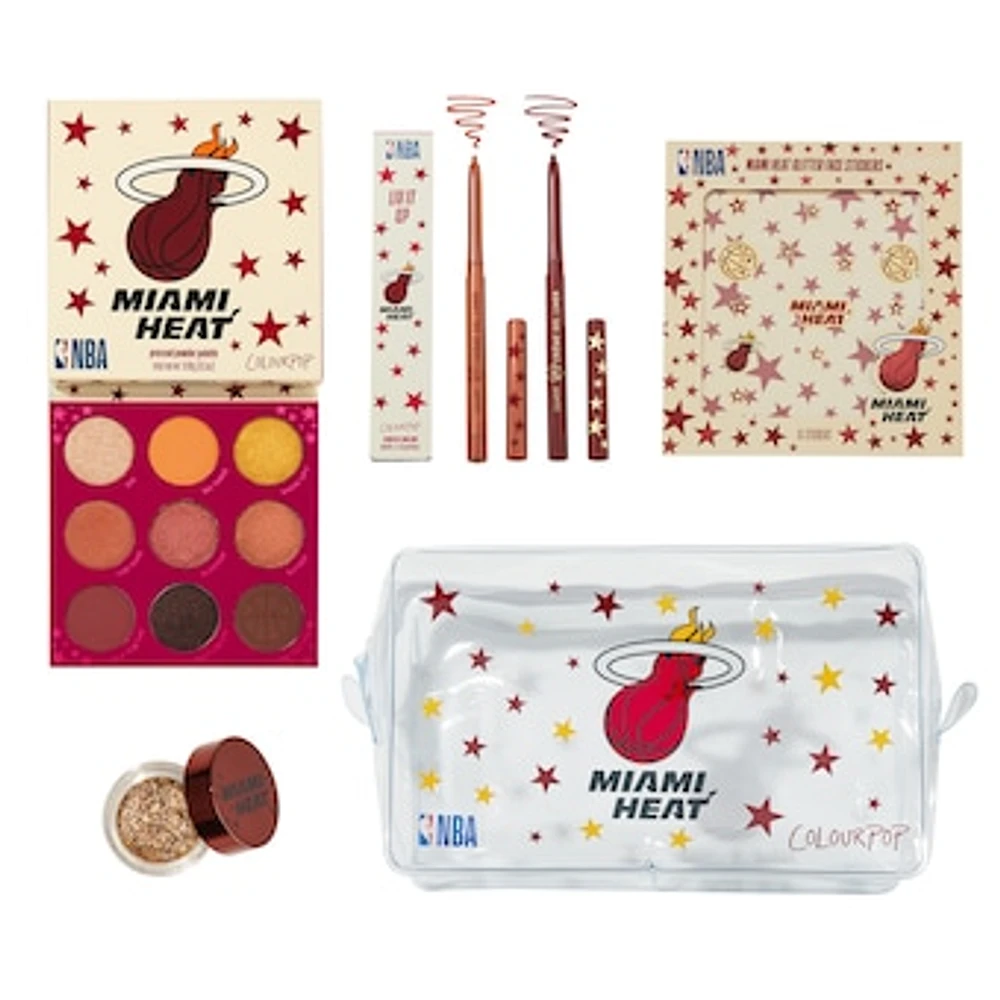 Women's ColourPop Red Miami Heat NBA Makeup Collection Set