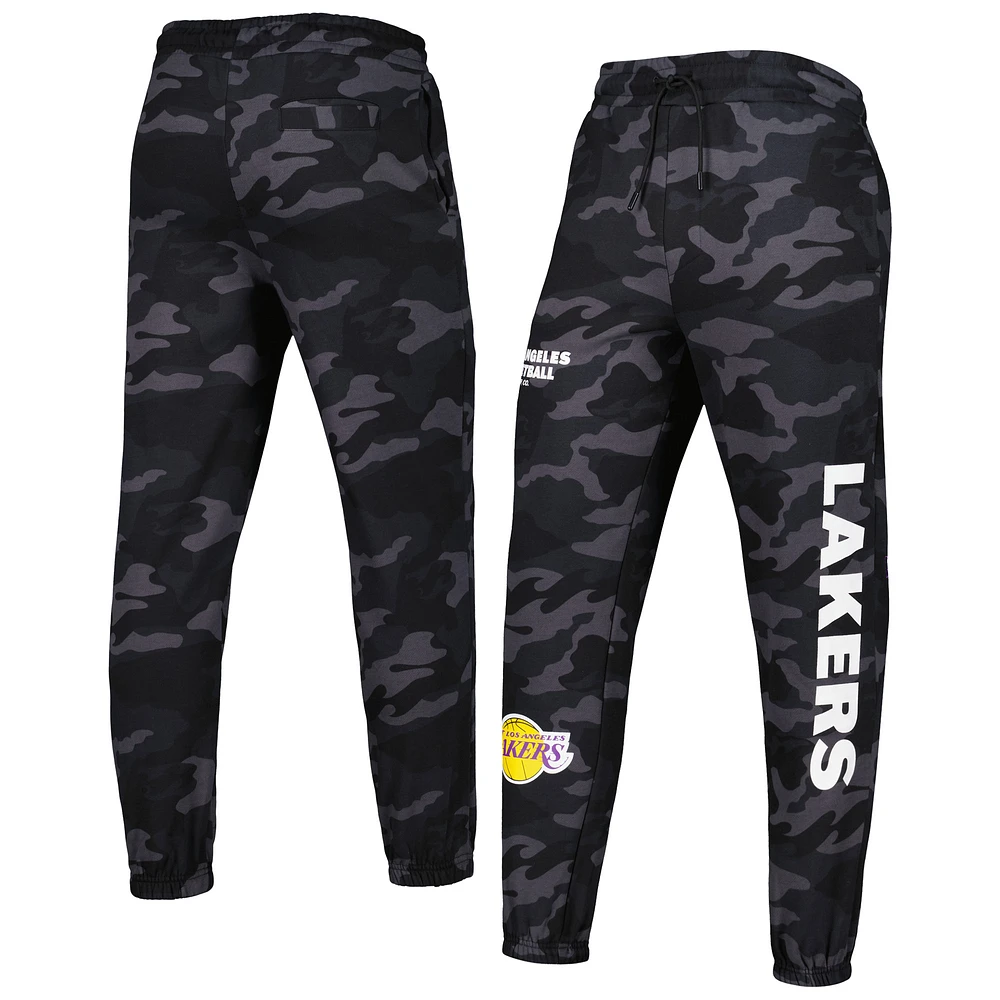 Men's New Era Black/Camo Los Angeles Lakers Tonal Joggers