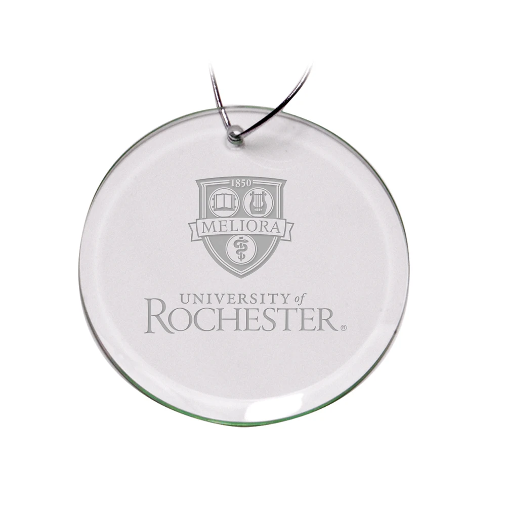 Rochester Yellow Jackets 3'' Glass Round Ornament