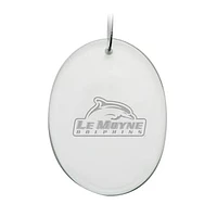 Le Moyne Dolphins 2.75'' x 3.75'' Glass Oval Ornament
