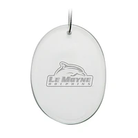 Le Moyne Dolphins 2.75'' x 3.75'' Glass Oval Ornament
