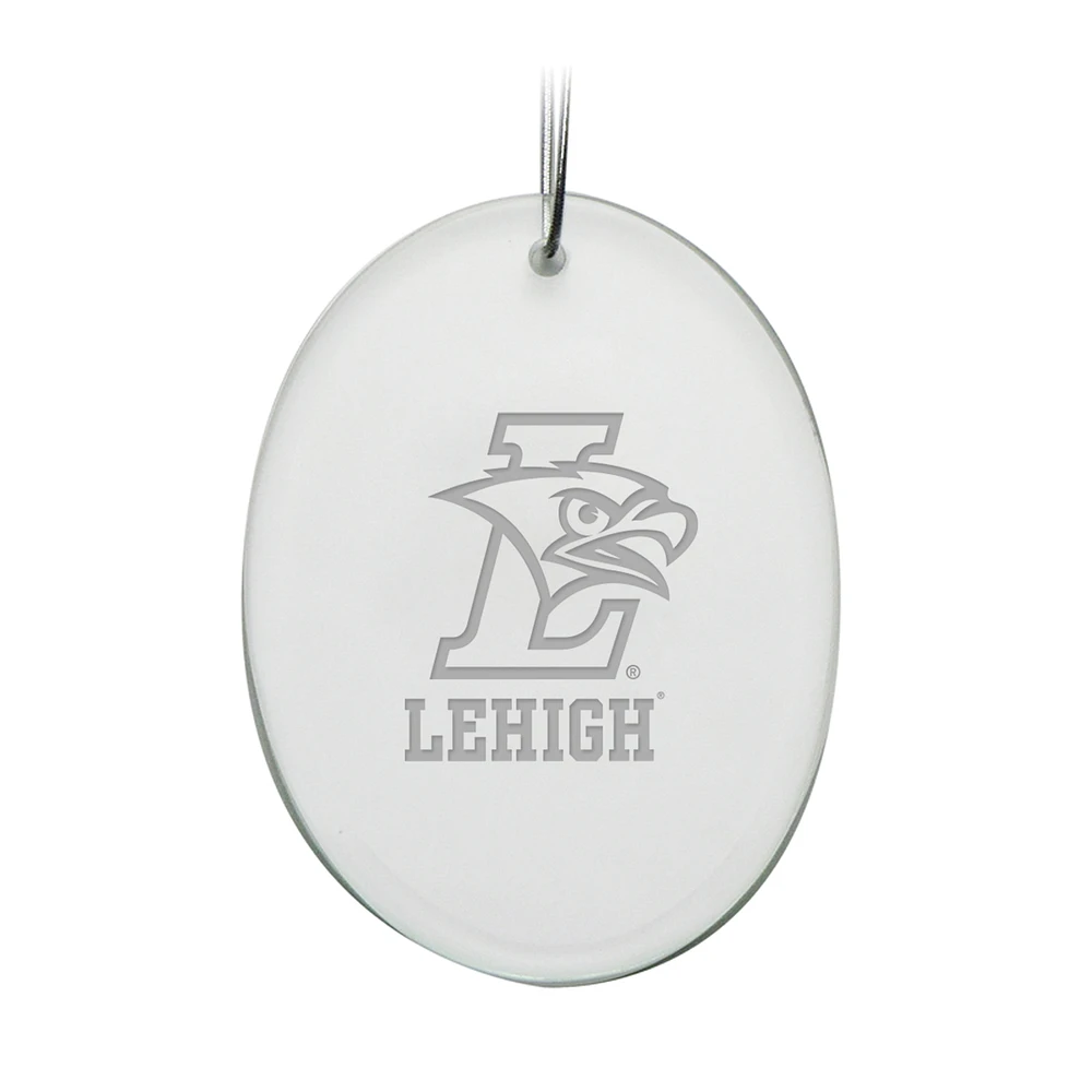 Lehigh Mountain Hawks 2.75'' x 3.75'' Glass Oval Ornament