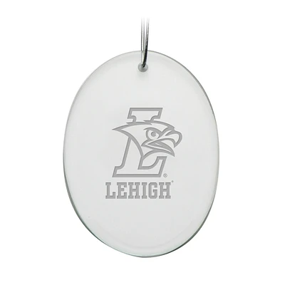 Lehigh Mountain Hawks 2.75'' x 3.75'' Glass Oval Ornament