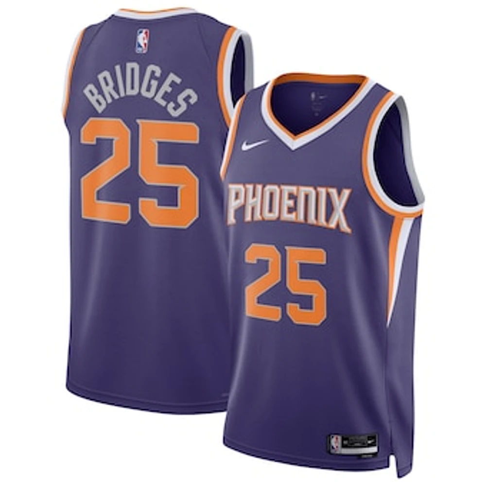 Unisex Nike Mikal Bridges Purple Phoenix Suns Swingman Jersey - Icon Edition