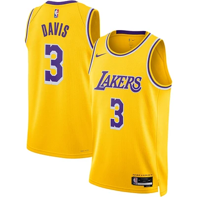 Unisex Nike Anthony Davis Gold Los Angeles Lakers Swingman Jersey - Icon Edition