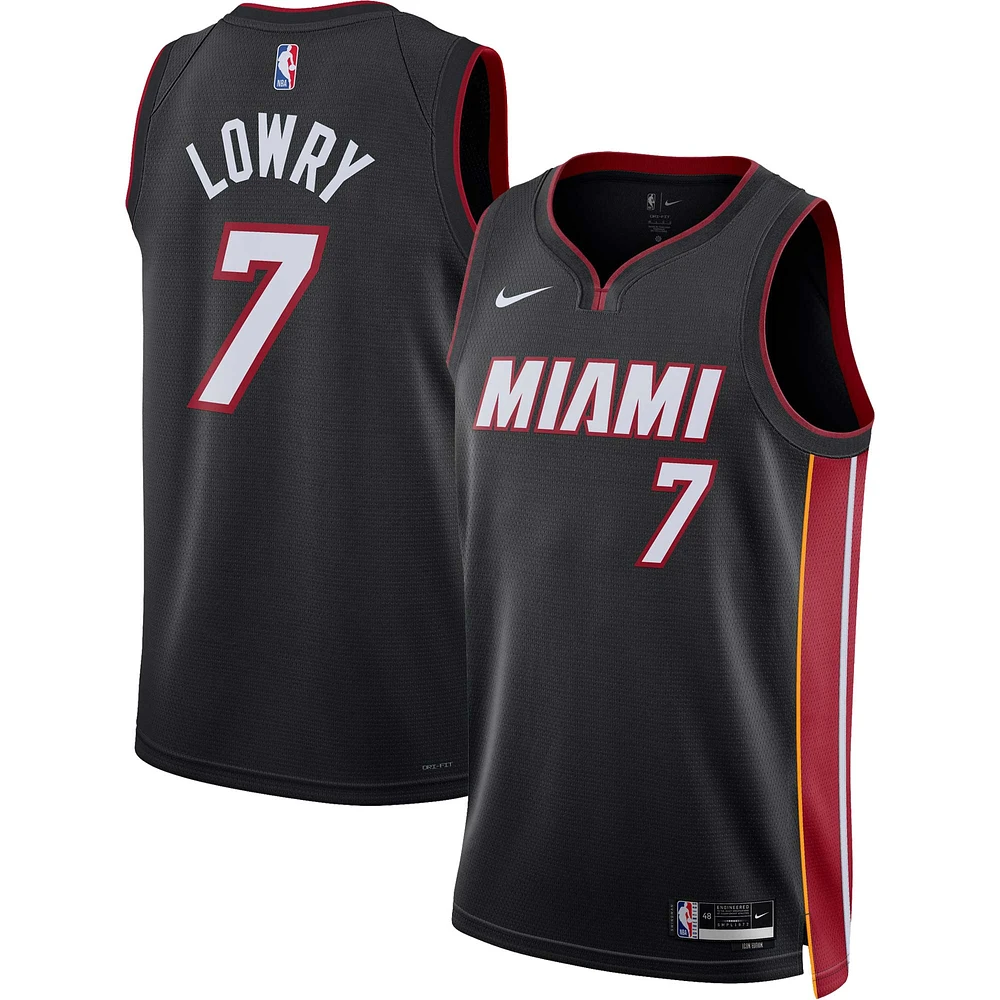 Unisex Nike Kyle Lowry Black Miami Heat Swingman Jersey - Icon Edition