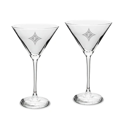 Furman Paladins Two-Piece Traditional 10oz. Martini Glass Set