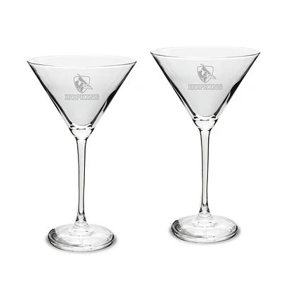 Johns Hopkins Blue Jays Two-Piece Traditional 10oz. Martini Glass Set