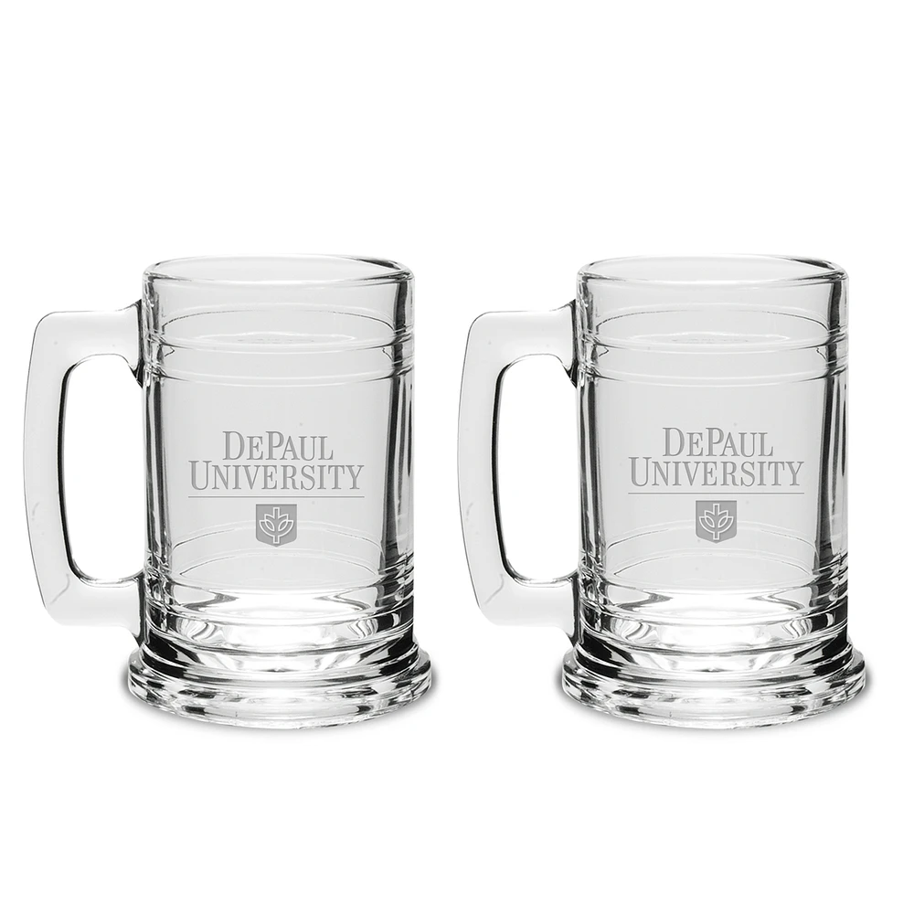 DePaul Blue Demons 15oz. 2-Piece Colonial Tankard Set