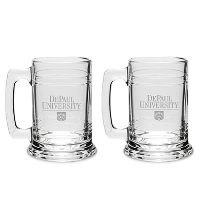 DePaul Blue Demons 15oz. 2-Piece Colonial Tankard Set