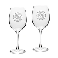 High Point Panthers 16oz. 2-Piece Traditional White Wine Glass Set