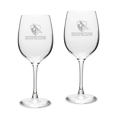 Johns Hopkins Blue Jays 16oz. 2-Piece Traditional White Wine Glass Set