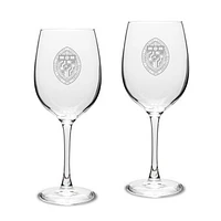 Johns Hopkins Blue Jays Team 16oz. 2-Piece Traditional White Wine Glass Set