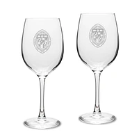 Johns Hopkins Blue Jays Team 16oz. 2-Piece Traditional White Wine Glass Set